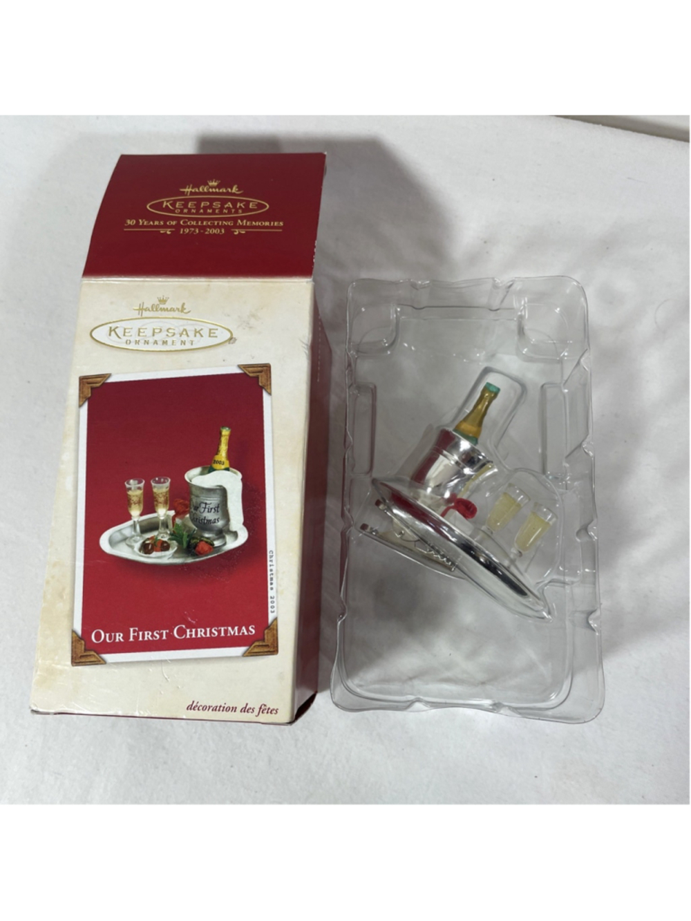 Hallmark Keepsake Our First Christmas Clip On Christmas Ornament 2003 Celebrate - Picture 7 of 11